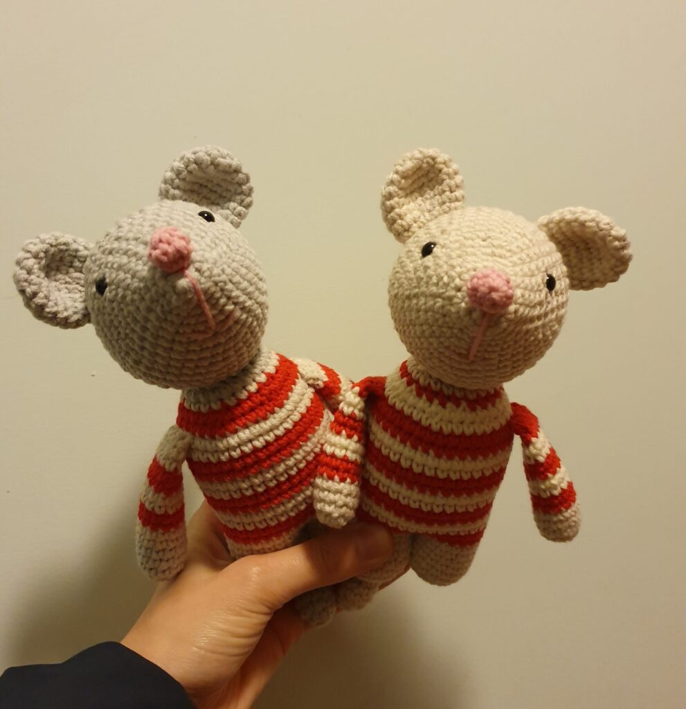 Amigurumi mouse crocheted