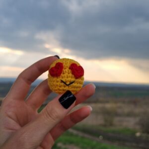 Crocheted emoji