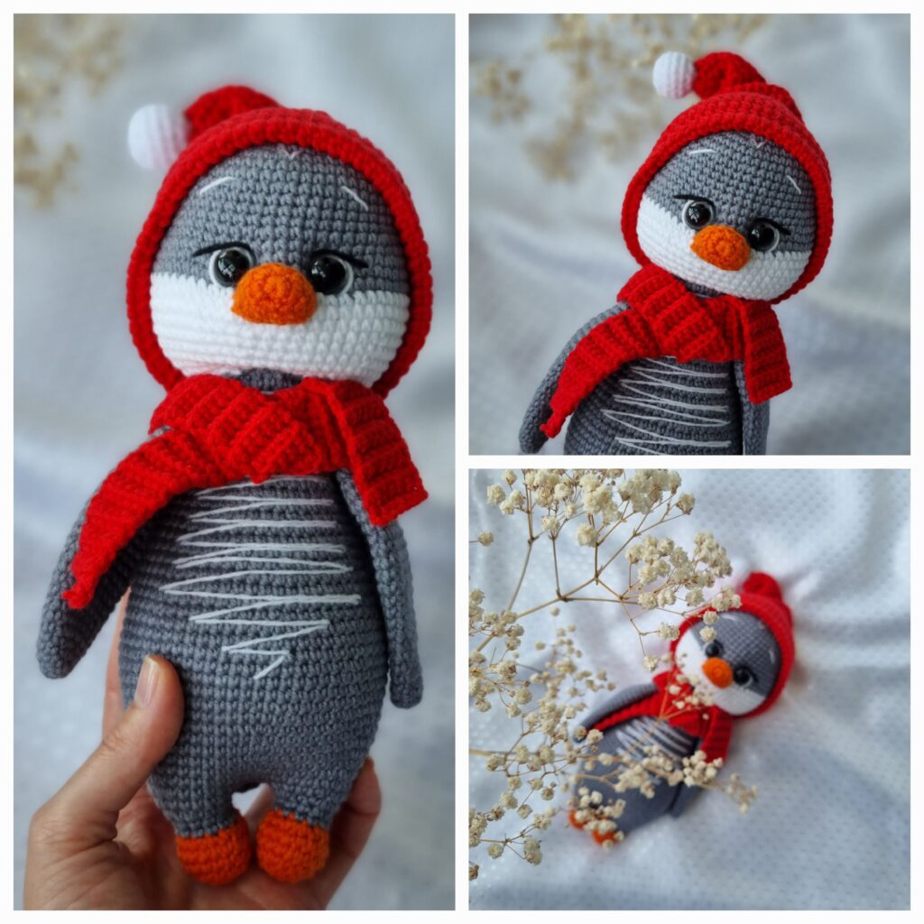 Crocheted penguin