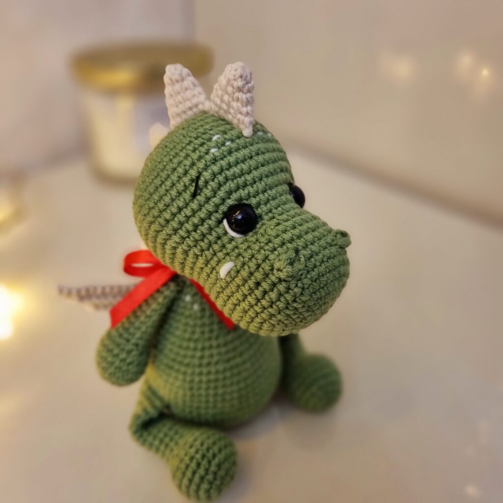 Crocheted dragon